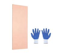 sourcing map 99.9% Pure Copper Sheet, Copper Plates 100 x 50 x 1.2mm with Gloves for Industry Electrical Engineering Circuit DIY