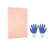 sourcing map 99.9% Pure Copper Sheet, Copper Plates 150 x 100 x 0.5mm with Gloves for Industry Electrical Engineering Circuit DIY