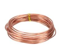 sourcing map 99.9% Solid Bare Copper Wire, Soft Pure Copper Crafting Wire 20 Feet 12 Gauge (2mm) for Crafts Jewelry Making Electroculture Gardening (6m)