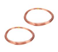 sourcing map 99.9% Solid Bare Copper Wire, Soft Pure Copper Crafting Wire 39 Feet 24 Gauge (0.5mm) for Crafts Jewelry Making Electroculture Gardening, Pack of 2 (12m)