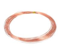 sourcing map 99.9% Solid Bare Copper Wire, Soft Pure Copper Crafting Wire 39 Feet 26 Gauge (0.4mm) for Crafts Jewelry Making Electroculture Gardening (12m)