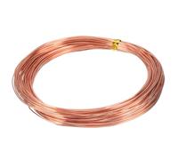 sourcing map 99.9% Solid Bare Copper Wire, Soft Pure Copper Crafting Wire 52 Feet 20 Gauge (0.8mm) for Crafts Jewelry Making Electroculture Gardening (16m)