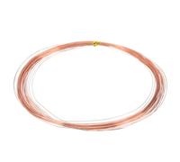 sourcing map 99.9% Solid Bare Copper Wire, Soft Pure Copper Crafting Wire 52 Feet 32 Gauge (0.2mm) for Crafts Jewelry Making Electroculture Gardening (16m)