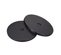 sourcing map 9inch Rotating Swivel Stand with Steel Ball Bearings Lazy Susan Turntable for Kitchen Corner Cabinets, Black Pack of 2