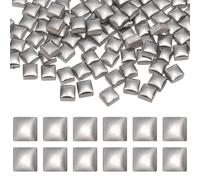sourcing map 9mm Square Mosaic Tiles, 300g Ceramic Mosaic Pieces Glazed Porcelain Tiles Bulk for Vase Flower Pots Aquarium Decor Garden Project DIY Art Craft, Silver Tone