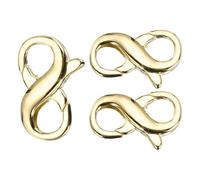 sourcing map 9mm x 16mm Double Opening Lobster Clasp, 3 Pcs Necklace Bracelet Extender Clasp and Closures Connector 18K Gold Plated for Jewelry Making Repair Anklets, Gold Tone