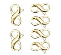 sourcing map 9mm x 16mm Double Opening Lobster Clasp, 6 Pcs Necklace Bracelet Extender Clasp and Closures Connector 18K Gold Plated for Jewelry Making Repair Anklets, Gold Tone