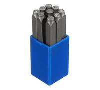 sourcing map 9pcs 1/8" (3mm) Punctuation Marks Stamp Set. v @ # I !, ? Punch Press Tool for Metal Plastic Wood Leather