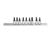sourcing map 9pcs Bit Socket Set 1/4" Square Drive PZ1-PZ3,PH1-PH3,FD4-FD7 Phillips Slotted Extension Impact Bit Power Nut Driver Set S2 & CR-V Steel Socket Ratchet Wrench Bits