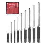 sourcing map 9pcs Drive Pin Punch Set 1/16" 5/64" 3/32" 1/8" 5/32" 3/16" 7/32" 1/4" 5/16" Non-marring Drive Pin Punch Cylindrical Alignment Punches with Knurled Grip for Watch Repair Jewelry