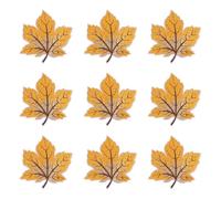 sourcing map 9pcs Fall Maple Leaf Iron-on Patch, 7.9x8.3cm Cute Sew Embroidery Applique Patches for Clothing Repair Thanksgiving Decoration, Gold-Yellow