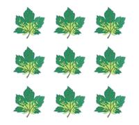 sourcing map 9pcs Fall Maple Leaf Iron-on Patch, 7.9x8.3cm Cute Sew Embroidery Applique Patches for Clothing Repair Thanksgiving Decoration, Green