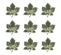 sourcing map 9pcs Fall Maple Leaf Iron-on Patch, 7.9x8.3cm Cute Sew Embroidery Applique Patches for Clothing Repair Thanksgiving Decoration, Dark Green