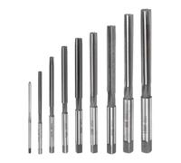 sourcing map 9pcs Hand Reamers Set 2mm 3mm 4mm 5mm 6mm 7mm 8mm 9mm 10mm H8 Metric Alloy Steel Reamer Bit Straight Flutes Steel Cutting Tool for Metal Wood Hole Reaming
