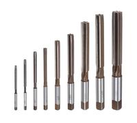 sourcing map 9pcs Hand Reamers Set 3mm 4mm 5mm 6mm 8mm 10mm 12mm 14mm 16mm H7 Metric Alloy Steel Reamer Bit Straight Flutes Steel Cutting Tool for Metal Wood Hole Reaming