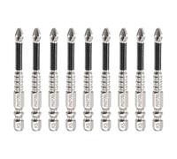 sourcing map 9pcs Impact Phillips Screwdriver Bit PH2 (#2) Anti Slip Tip 1/4" Hex Shank 2.76" (70mm) Long Magnetic Cross Screw Driver Industrial Power Drill Bits for Remove Fastening Screws