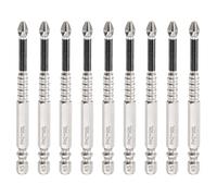 sourcing map 9pcs Impact Phillips Screwdriver Bit PH2 (#2) Anti Slip Tip 1/4" Hex Shank 3.54" (90mm) Long Magnetic Cross Screw Driver Industrial Power Drill Bits for Remove Fastening Screws