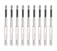 sourcing map 9pcs Impact Phillips Screwdriver Bit PH2 (#2) Anti Slip Tip 1/4" Hex Shank 4" (100mm) Long Magnetic Cross Screw Driver Industrial Power Drill Bits for Remove Fastening Screws