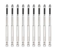 sourcing map 9pcs Impact Phillips Screwdriver Bit PH2 (#2) Anti Slip Tip 1/4" Hex Shank 4.72" (120mm) Long Magnetic Cross Screw Driver Industrial Power Drill Bits for Remove Fastening Screws