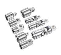 sourcing map 9pcs Impact Socket Adapter Set 1/2" to 3/8" 1/4", 1/4" to 3/8" 1/2", Standard SAE Impact Driver Ratchet Wrench Converter with Universal Joint