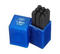 sourcing map 9Pcs Metal Number Stamps Set 1/6 inch (1.5mm) 40Cr Number Stamping Kit Hand Stamping Punch Tool Set with Blue Case for Jewelry Making Craft Arts Ring Bracelet