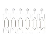 Sourcing Map 9Pcs Plate Hanger, 6 Inch Stainless Steel Invisible Wall Hangers With 9Pcs Hooks for Decorative Plates, Silver