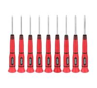 sourcing map 9pcs Precision Torx Screwdriver Set T4/T5/T6/T7/T8/T9/T10/T15/T20 S2 Steel Magnetic Torx Mini Pen Style Screw Driver with PP Non-Slip Handle for Eyeglasses Watch Laptop, Black(Red)