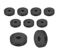 sourcing map 9Pcs Rubber Spacers, 1.57"OD x 0.39" ID Round Anti Vibration Pads Isolation Washer Bushings 0.39" Thick Rubber Washer for Home Appliances Cars Boat Accessories, Black