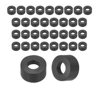 sourcing map 9Pcs Rubber Spacers, 25mm OD, 10mm ID, 22mm Thick Black Round Anti Vibration Rubber Pads Isolation Bushings Washer for Home Cars Boat(0.98" OD x 0.39" ID x 0.87" Thick)