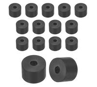 sourcing map 9Pcs Rubber Spacers, 40mm OD, 12mm ID, 10mm Thick Black Round Anti Vibration Rubber Pads Isolation Bushings Washer for Home Cars Boat(1.57" OD x 0.47" ID x 0.39" Thick)