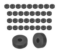 sourcing map 9Pcs Rubber Spacers, 40mm OD, 16mm ID, 10mm Thick Black Round Anti Vibration Rubber Pads Isolation Bushings Washer for Home Cars Boat(1.57" OD x 0.63" ID x 0.39" Thick)