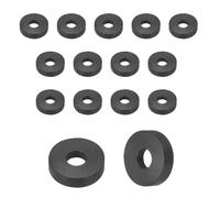sourcing map 9Pcs Rubber Spacers, 50mm OD, 10mm ID, 10mm Thick Black Round Anti Vibration Rubber Pads Isolation Bushings Washer for Home Cars Boat(1.97" OD x 0.39" ID x 0.39" Thick)