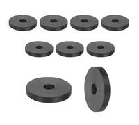 sourcing map 9Pcs Rubber Spacers, 50mm OD, 12mm ID, 7mm Thick Black Round Anti Vibration Rubber Pads Isolation Bushings Washer for Home Cars Boat(1.97"OD x 0.47" ID x 0.28" Thick)