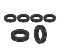 sourcing map 9Pcs Rubber Spacers, 50mm OD, 33mm ID, 10mm Thick Black Round Anti Vibration Rubber Pads Isolation Bushings Washer for Home Cars Boat(1.97" OD x 1.3" ID x 0.39" Thick)