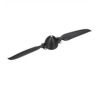 sourcing map 9x5 Inch RC Plane Propeller, RC Folding Propellers Spinner Size D37.5xH36mm 4mm Motor Shaft Dia 2-Vane with Nylon Plastic Spinner for Airplane Helicopter(Black)