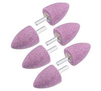 sourcing map Abrasive Mounted Stone Grinding Bits for Rotary Tool 1/4" Shank 1.18" Diameter 60 Grit Conical Grinding Wheel 6Pcs