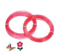 sourcing map ABS 3D Pen Printer Filament Refills, 2 Pcs Total 20 Meter 1.75mm Printing Filament for Most 3D Printing Pens, Clear Red