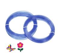 sourcing map ABS 3D Pen Printer Filament Refills, 2 Pcs Total 65.6 Feet 1.75mm Printing Filament for Most 3D Printing Pens, Clear Blue