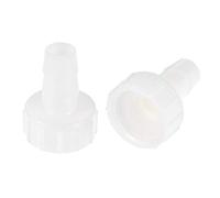 sourcing map ABS Hose Barb Fitting Coupler, 10mm Barb x G1/2 Female Thread Pipe Adapter, White 2Pcs