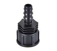 sourcing map ABS Hose Barb Fitting Coupler, 12mm Barb x G3/4 Female Thread Pipe Adapter, Black