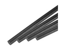 sourcing map ABS Plastic Rod Round Solid Bar 10mm x 400mm Black for DIY Model Material, Architectural Model Making, DIY Sand Table, Pack of 4 Pcs
