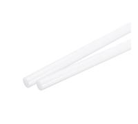 sourcing map ABS Plastic Rod Round Solid Bar 12mm x 300mm White for DIY Model Material, Architectural Model Making, DIY Sand Table, Pack of 2 Pcs