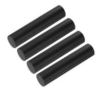 sourcing map ABS Plastic Rod Round Solid Bar 20 mm x 100 mm Black for DIY Model Material, Architectural Model Making, DIY Sand Table, Pack of 4