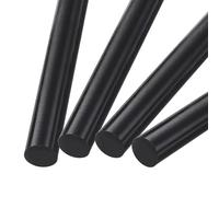 sourcing map ABS Plastic Rod Round Solid Bar 25 mm x 200 mm Black for DIY Model Material, Architectural Model Making, DIY Sand Table, Pack of 4 Pcs