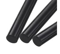 sourcing map ABS Plastic Rod Round Solid Bar 30 mm x 200 mm Black for DIY Model Material, Architectural Model Making, DIY Sand Table, Pack of 3 Pcs