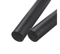 sourcing map ABS Plastic Rod Round Solid Bar 40 mm x 200 mm Black for DIY Model Material, Architectural Model Making, DIY Sand Table, Pack of 2 Pcs
