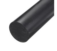 sourcing map ABS Plastic Rod Round Solid Bar 50 mm x 200 mm Black for DIY Model Material, Architectural Model Making, DIY Sand Table, Pack of 1 Pcs