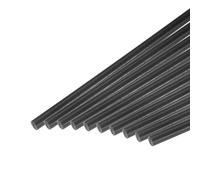 sourcing map ABS Plastic Rod Round Solid Bar 5mm x 300mm Black for DIY Model Material, Architectural Model Making, DIY Sand Table, Pack of 20 Pcs