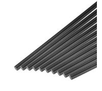 sourcing map ABS Plastic Rod Round Solid Bar 6mm x 300mm Black for DIY Model Material, Architectural Model Making, DIY Sand Table, Pack of 20 Pcs