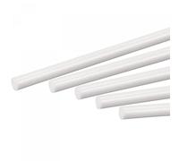 sourcing map ABS Plastic Rod Round Solid White Bar 6mmx250mm for DIY Model Material, Architectural Model Making, DIY Sand Table, Pack of 5